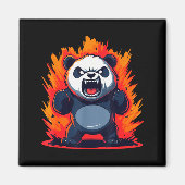 Panda Looking Angry Graphic Funny Panda Kawaii  マグネット (正面)