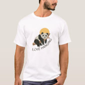 Panda love hanging  tシャツ (正面)