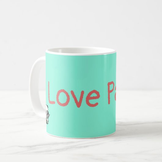 Panda Love Mug コーヒーマグカップ (正面左)