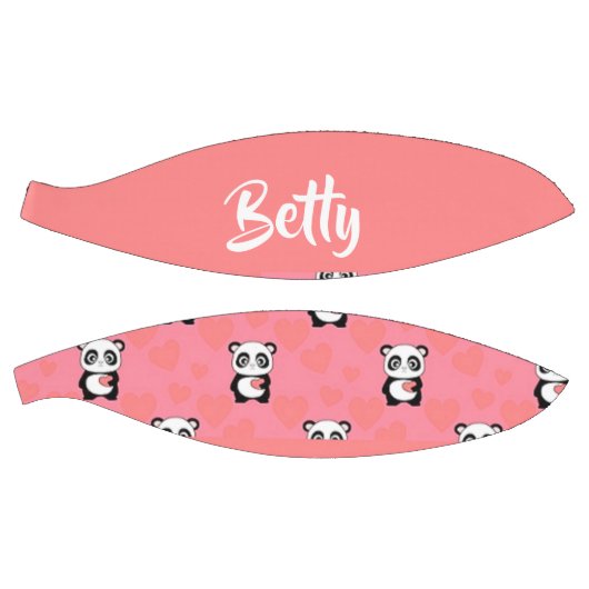 Panda love pink pattern バスケットボール (パネル)