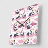 Panda Lover | I Am Nicknamed As Panda スクエア壁時計 (傾斜)