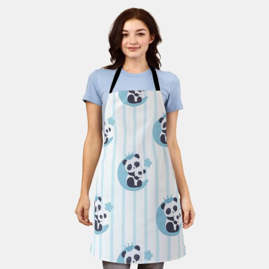 Panda Lover | Life Is Better With A Panda エプロン (着用した状態)