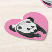 Panda lying down ペーパーコースター (アングル)
