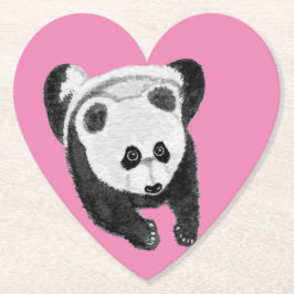 Panda lying down ペーパーコースター