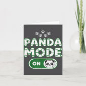 Panda Mode On Funny Animal Bear Lover Owner Costum カード (正面)