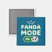 Panda Mode On Funny Animal Bear Lover Owner Costum マグネット (正面/裏面)