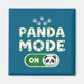 Panda Mode On Funny Animal Bear Lover Owner Costum マグネット (正面)
