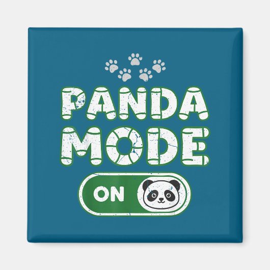 Panda Mode On Funny Animal Bear Lover Owner Costum マグネット (正面)