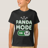 Panda Mode On Funny Animal Bear Lover Owner Costum Tシャツ (正面)