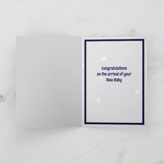 Panda New Baby Folded Greeting Card カード (内部)