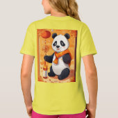 Panda new year Party — Cartoon  style designed   Tシャツ (裏面)