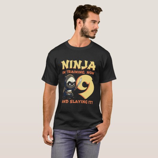 Panda Ninja I'M 9 Nine Ninja 9Nd Tシャツ (正面フル)