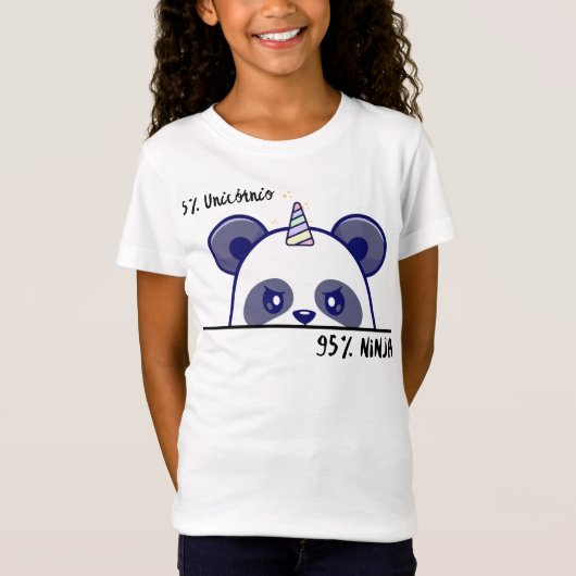 Panda Ninja Unicórnio Tシャツ (正面)