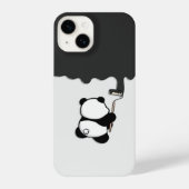 Panda Paint Drip – Artistic Minimalist Phone Case iPhoneケース (裏面)