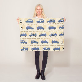 Panda Panda Pan blue beige フリースブランケット