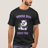 Panda Pandaboo Eating Bamboo Grass Lunchtime Tシャツ (正面)