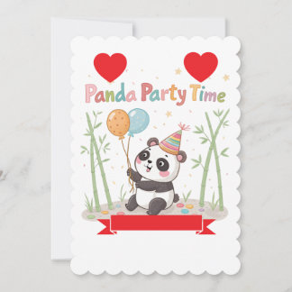 Panda Party Time 招待状