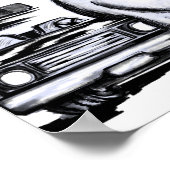 Panda patrol officer clothe police car nap ポスター (角)