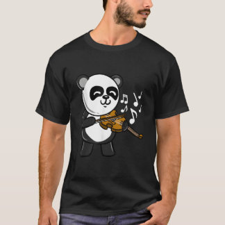 Panda Playing Violin Tシャツ