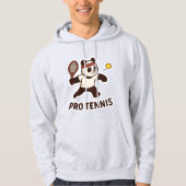  Panda Pro Tennis Sticker – Cute Sports Design パーカ (正面)