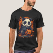 Panda Pumpkin Panda Halloween Tシャツ (正面)