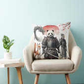Panda Samurai & Mythical Warriors Fantasy Art クッション (椅子)