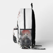 Panda Samurai & Mythical Warriors Fantasy Art プリントバックパック (右)