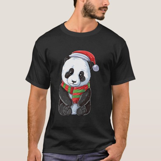 Panda Santa Bear Tシャツ (正面)