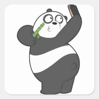 Panda Selfie スクエアシール