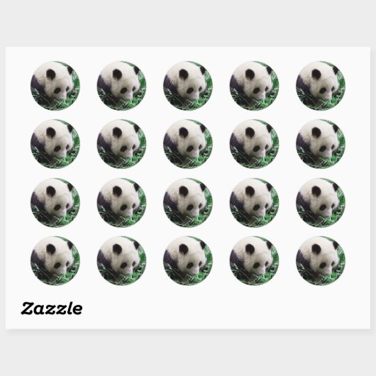 Panda Sticker ラウンドシール (シート)