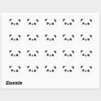 panda stickers ラウンドシール