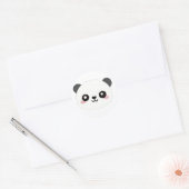 panda stickers ラウンドシール (封筒)