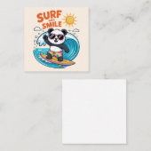 Panda Surf Sourire Enfant Été ノートカード (正面/裏面)