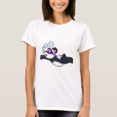 Panda Swimming Swimming goggles Summer Tシャツ (正面)
