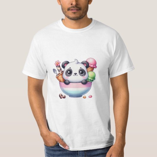 panda tee shirt  tシャツ (正面)