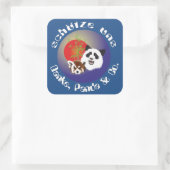Panda Treffen Aufkleber スクエアシール (バッグ)