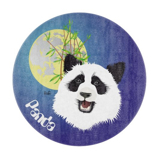 Panda Treffen Glasbrett カッティングボード (正面)