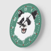 Panda Treffen Uhr ラージ壁時計 (傾斜)