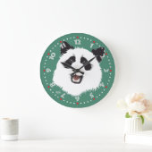 Panda Treffen Uhr ラージ壁時計 (ホーム)