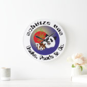 Panda Treffen Uhr ラージ壁時計 (ホーム)