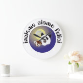 Panda Treffen Uhr ラージ壁時計 (ホーム)