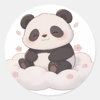 panda,warm /cozy,healing,slow-paced,inner peace #0 ラウンドシール