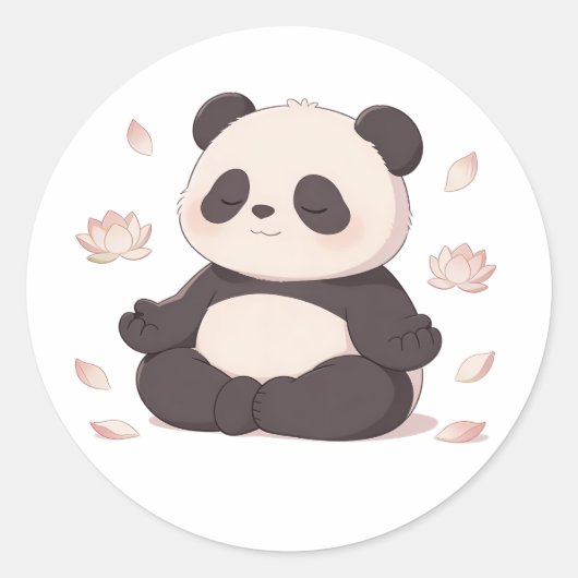 panda,warm,healing,slow-paced,inner peace #02 ラウンドシール (正面)