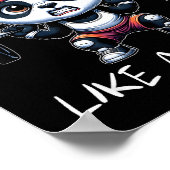 Panda Weightlifting Fitness Funny Gym Quote Squat  ポスター (角)