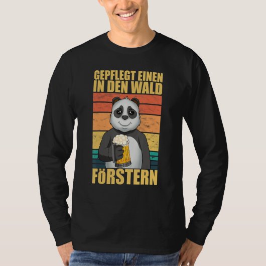 Panda Well-cared for Einen In Den Wald Forstern Sa Tシャツ (正面)