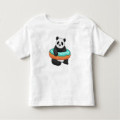 Panda with Donut トドラーTシャツ (正面)