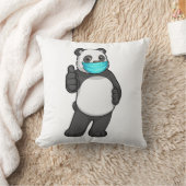 Panda with Face mask クッション (ブランケット)