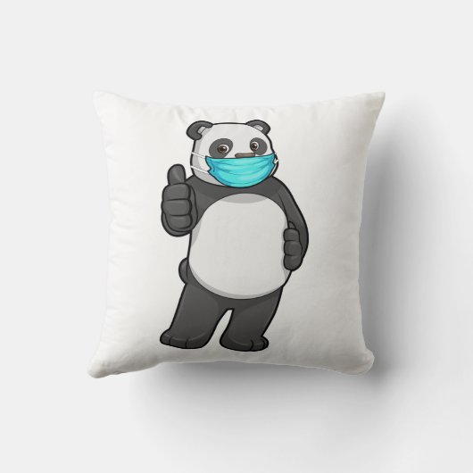 Panda with Face mask クッション (裏面)