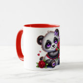 Panda with flower mug マグカップ (正面左)