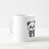 Panda with Heart – Cute Whimsical Illustration コーヒーマグカップ (正面左)